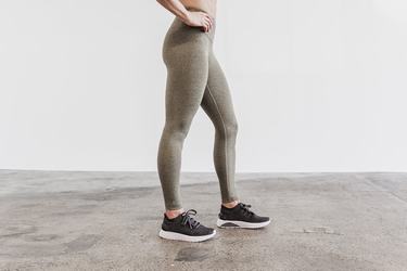 Nobull High-Rise Plush Heather Women's Tights Khaki | Australia (PG4019)